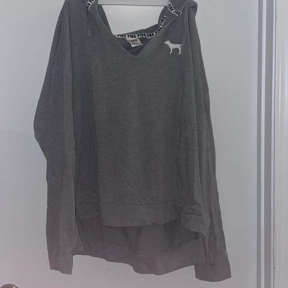 Victoria Secret PINK grey sweatshirt with hoodie